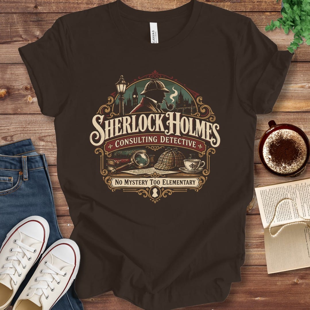 T-Shirt Brown / S Sherlock Holmes Consulting Detective T-Shirt