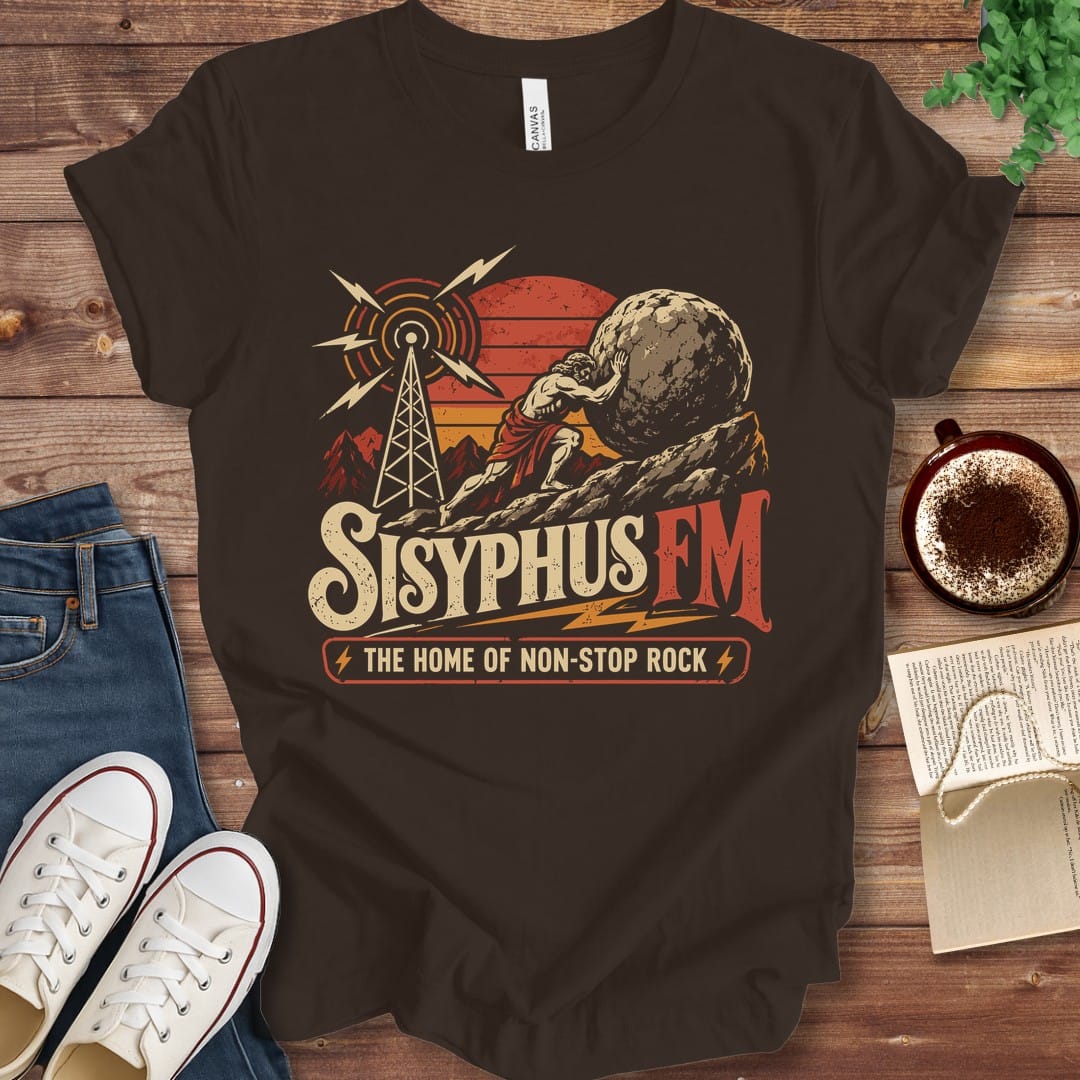 T-Shirt Brown / S Sisyphus FM Non-Stop Rock T-Shirt