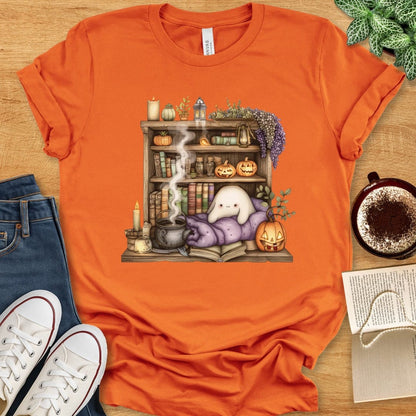 T-Shirt Burnt Orange / S Cozy Halloween Ghost T-Shirt