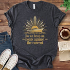 T-Shirt Dark Grey Heather / S Boats Against the Current Great Gatsby T-Shirt