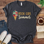 T-Shirt Dark Grey Heather / S Book Girl Summer Ice Cream T-Shirt