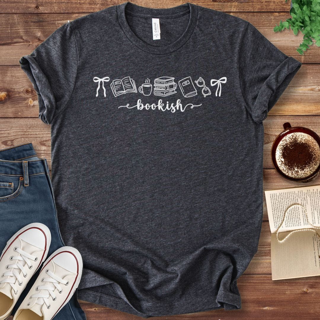 T-Shirt Dark Grey Heather / S Bookish Doodle T-shirt