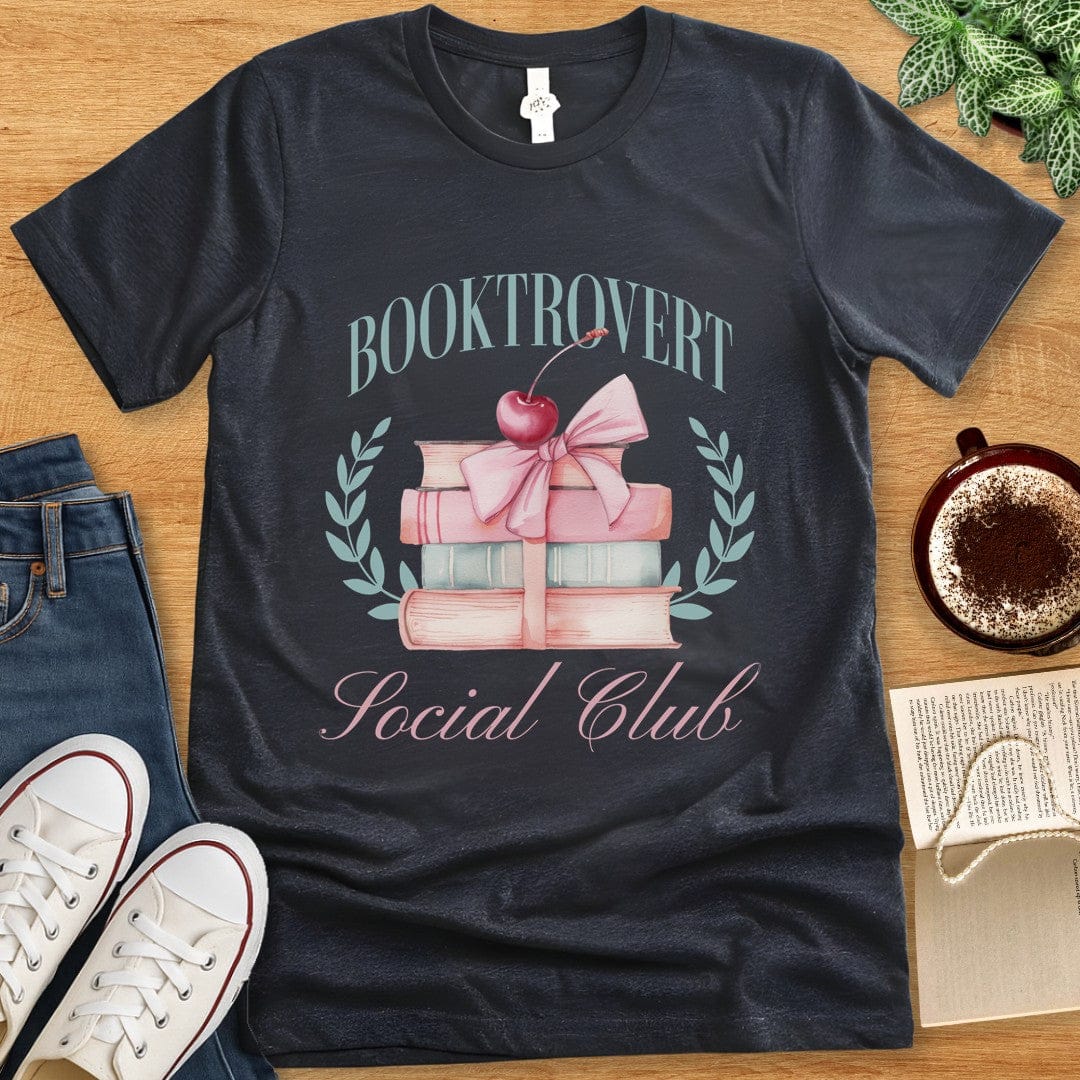 T-Shirt Dark Grey Heather / S Booktrovert Social Club T-shirt