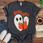 T-Shirt Dark Grey Heather / S Booooks Halloween Reading Ghost T-Shirt