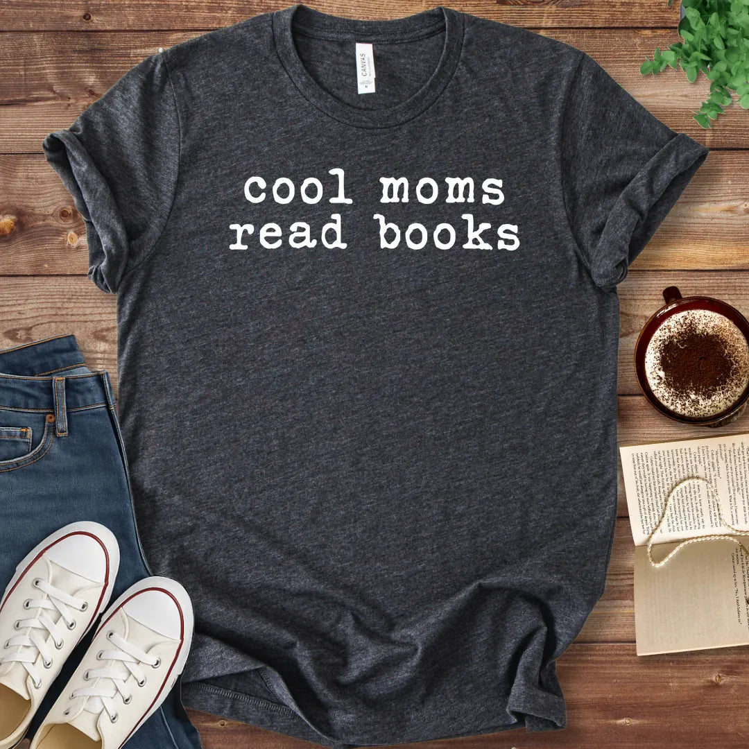 T-Shirt Dark Grey Heather / S Cool Moms Read Books T-shirt