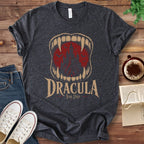 T-Shirt Dark Grey Heather / S Dracula Vampire Fangs Bram Stoker T-Shirt