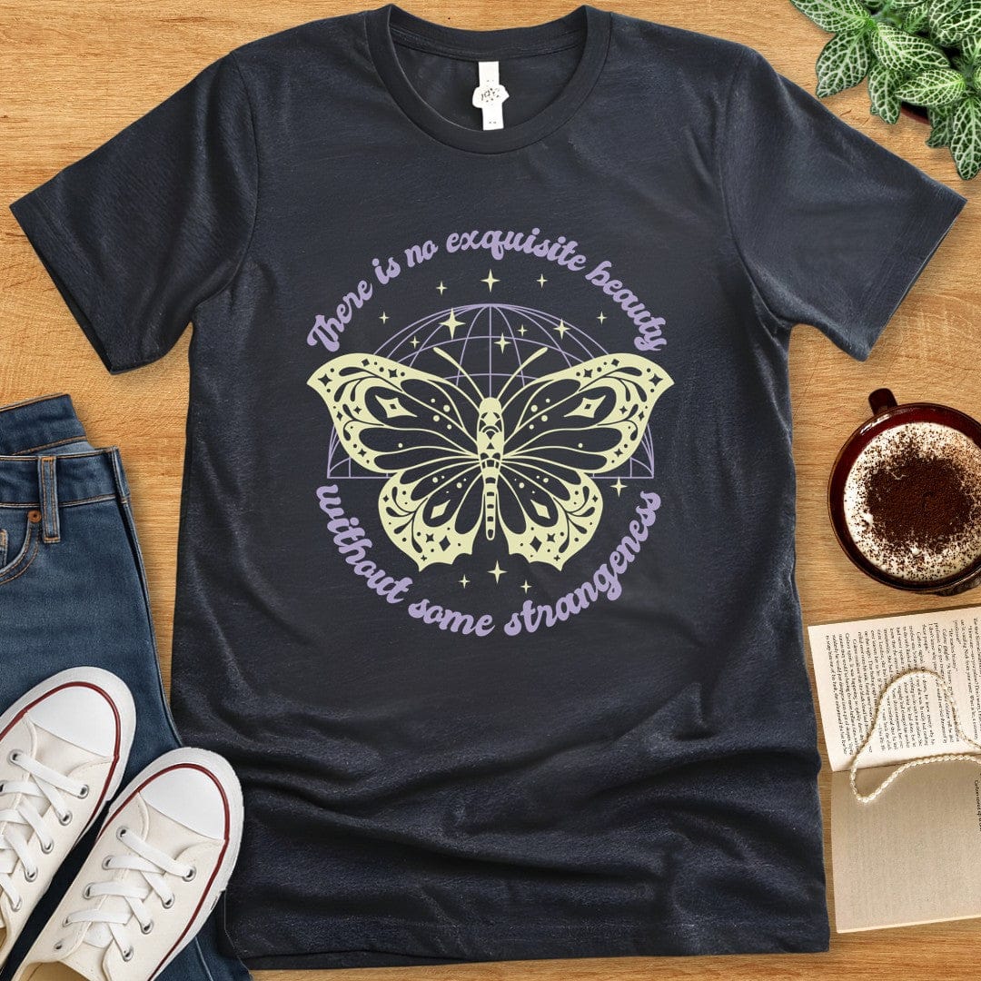 T-Shirt Dark Grey Heather / S Edgar Allan Poe Butterfly Shirt