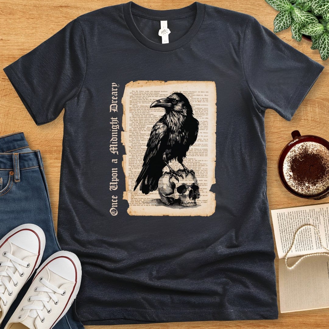T-Shirt Dark Grey Heather / S Edgar Allan Poe Raven T-shirt