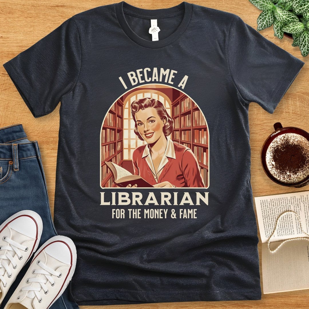 T-Shirt Dark Grey Heather / S Funny Librarian Shirt - Retro 50s