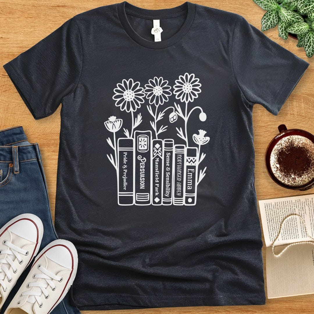 T-Shirt Dark Grey Heather / S Jane Austen Books Shirt