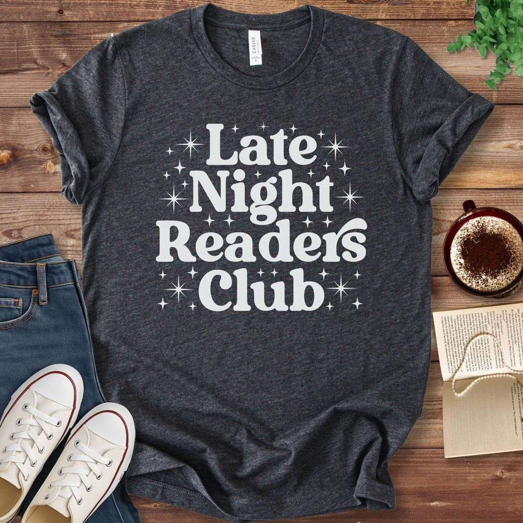 T-Shirt Dark Grey Heather / S Late Night Readers Club T-Shirt