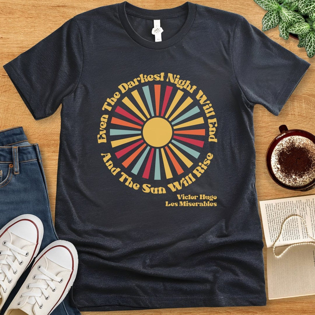 T-Shirt Dark Grey Heather / S Les Misérables Quote Darkest Night Shirt