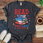 T-Shirt Dark Grey Heather / S Read White and Blue T-Shirt