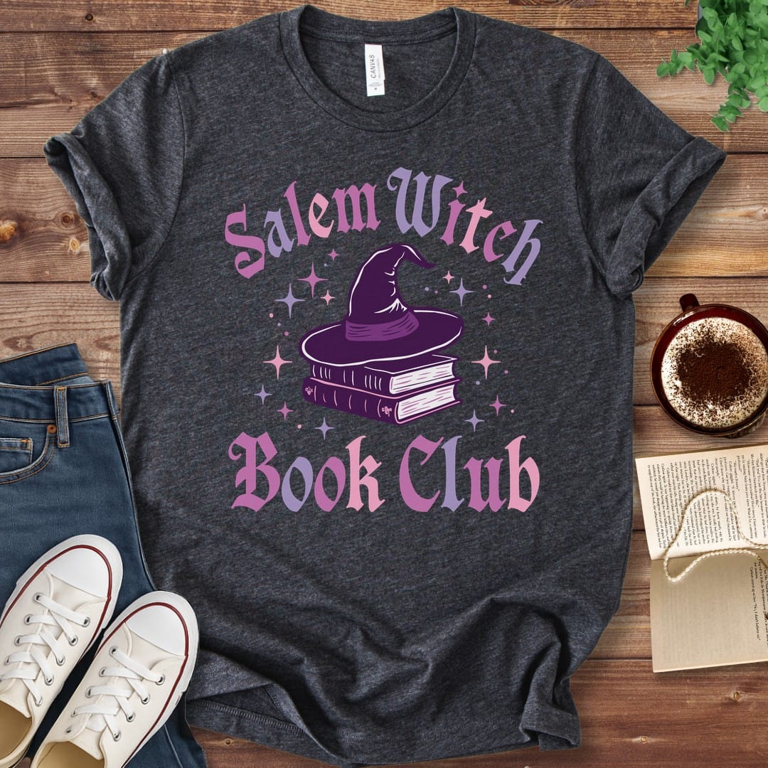 T-Shirt Dark Grey Heather / S Salem Witch Book Club T-Shirt