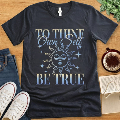 T-Shirt Dark Grey Heather / S Shakespeare Quote Shirt - To Thine Own Self Be True