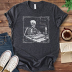 T-Shirt Dark Grey Heather / S Skeleton Library Shirt