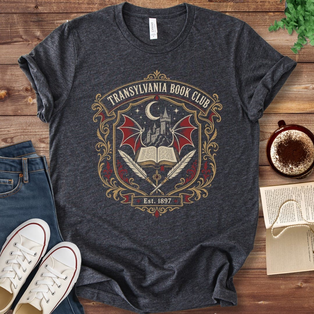 T-Shirt Dark Grey Heather / S Transylvania Book Club T-Shirt
