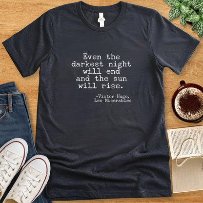 T-Shirt Dark Grey Heather / S Victor Hugo Quote Les Misérables Shirt