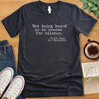 T-Shirt Dark Grey Heather / S Victor Hugo Quote Shirt – “Not Being Heard Is No Reason for Silence”