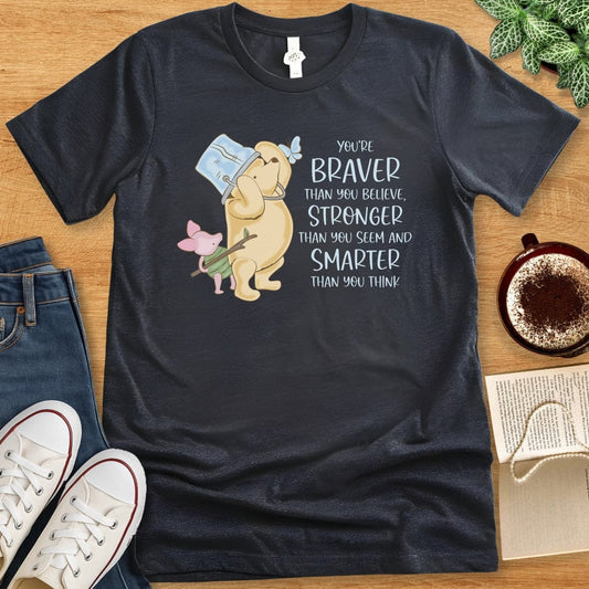 T-Shirt Dark Grey Heather / S Winnie the Pooh Quote Shirt