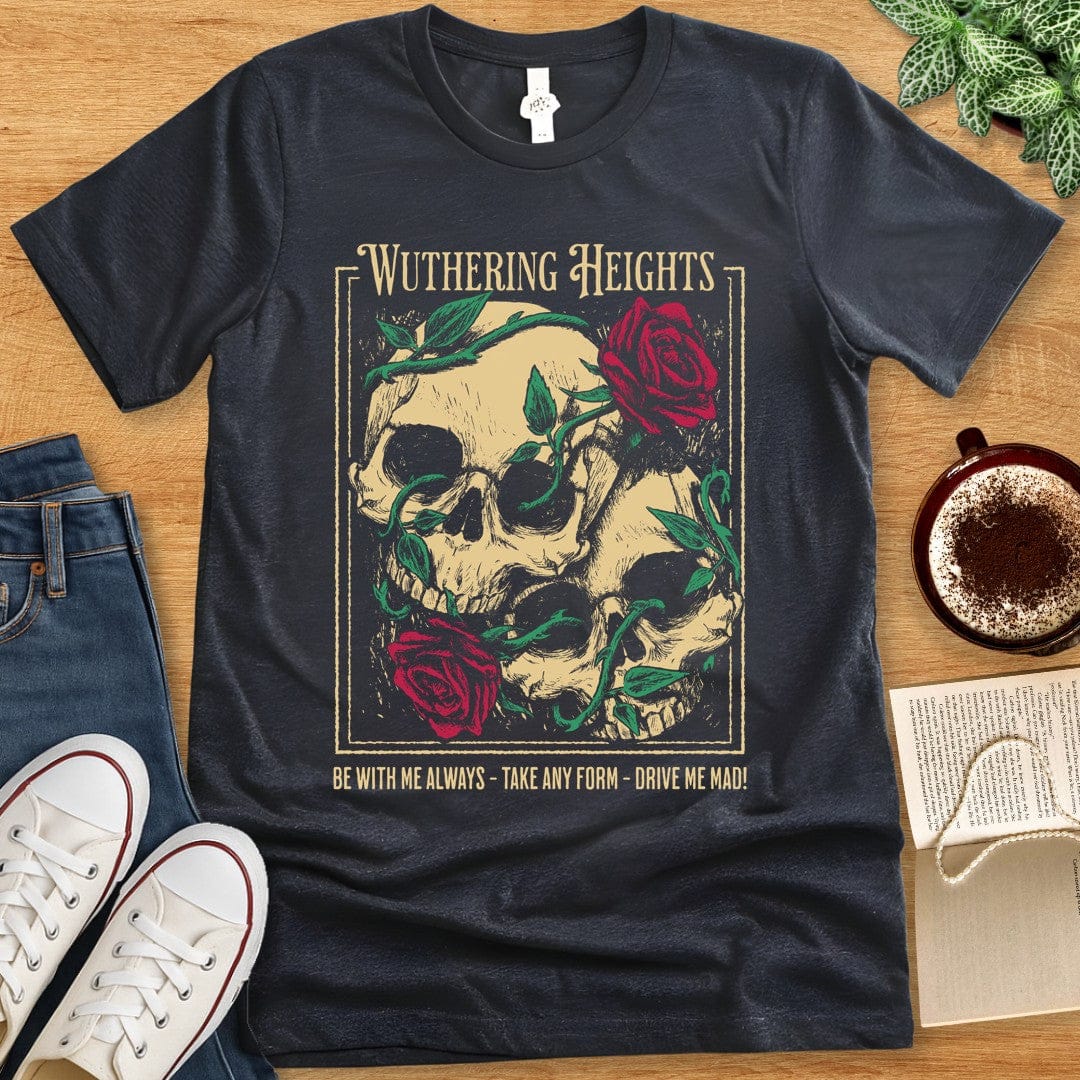 T-Shirt Dark Grey Heather / S Wuthering Heights Quote T-Shirt