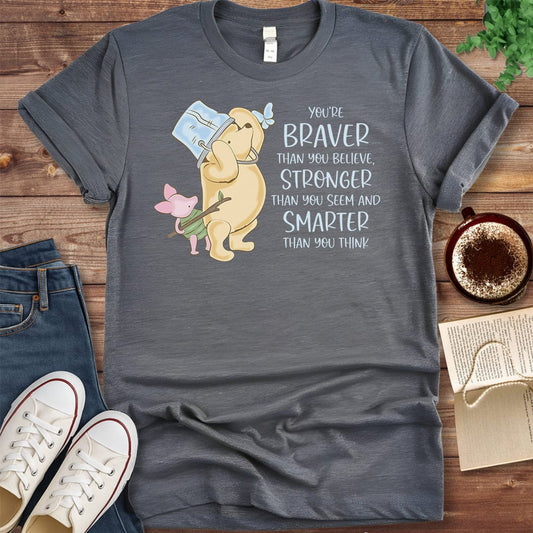 Pride & Pedantry Literary Tees T-shirt Dark Heather / S Winnie the Pooh Quote Shirt