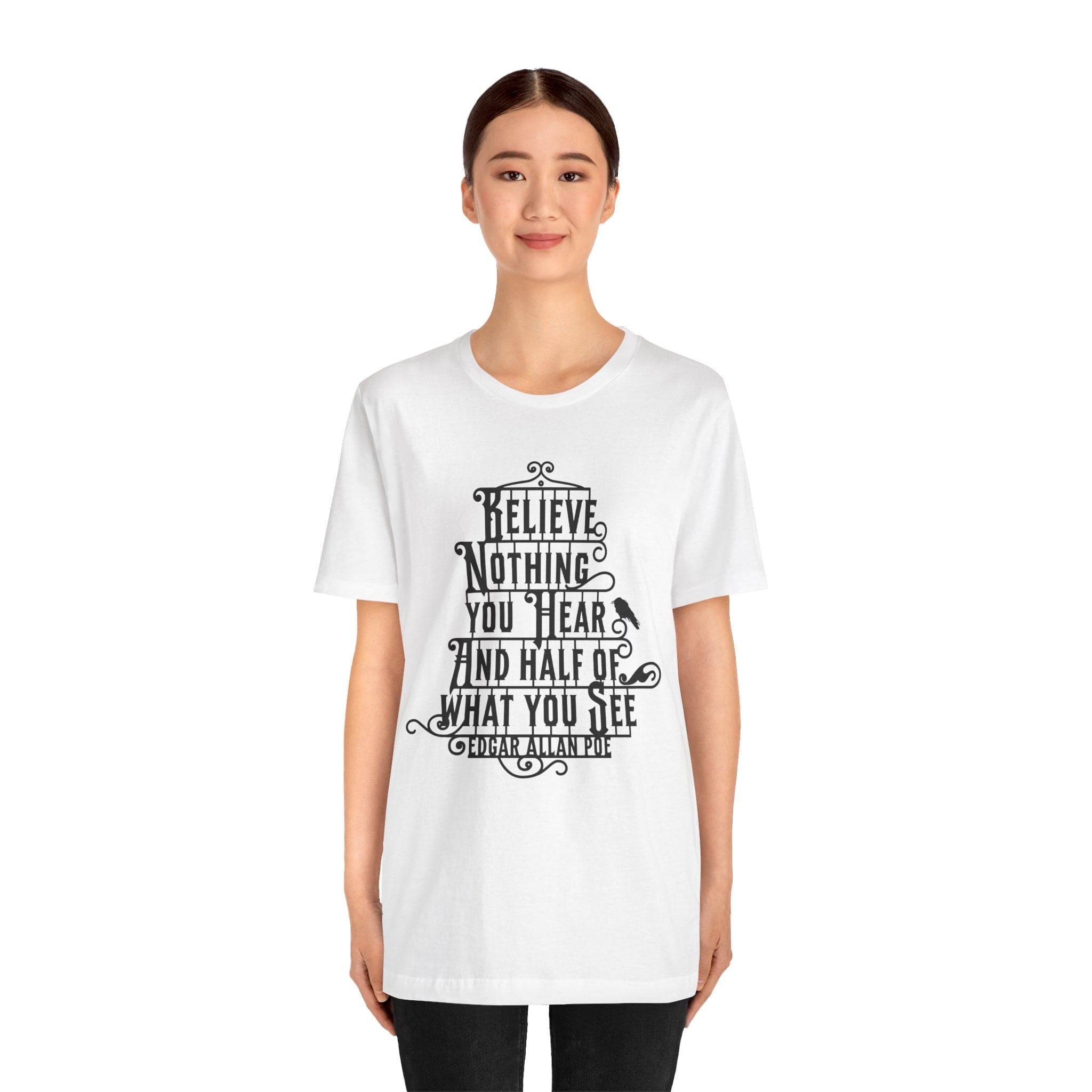 T-Shirt Edgar Allan Poe T-Shirt with Quote