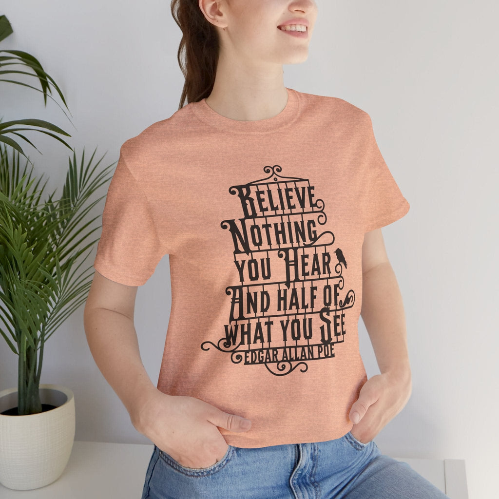T-Shirt Edgar Allan Poe T-Shirt with Quote