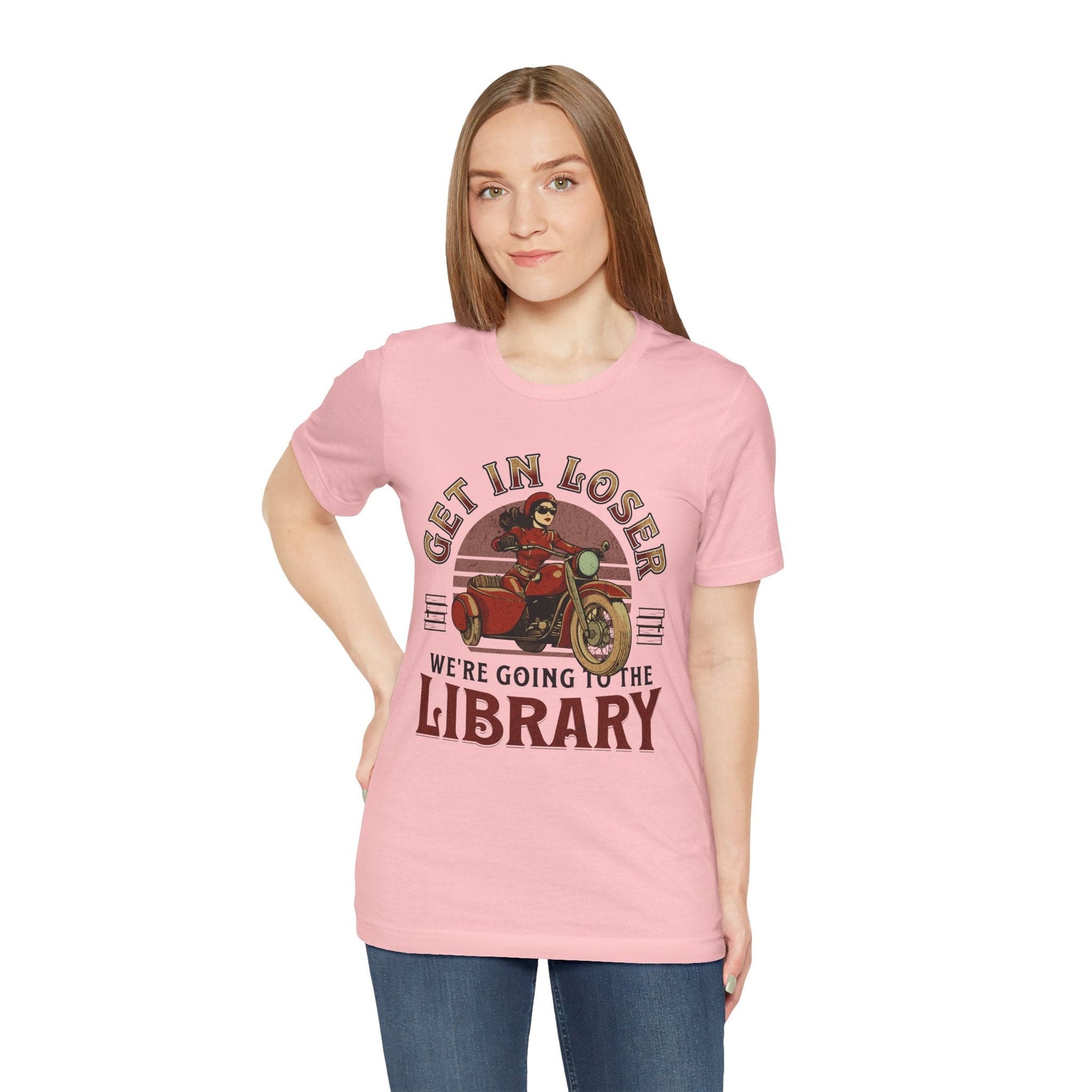 T-Shirt Funny Library Shirt - Get In Loser We're Going to the Library