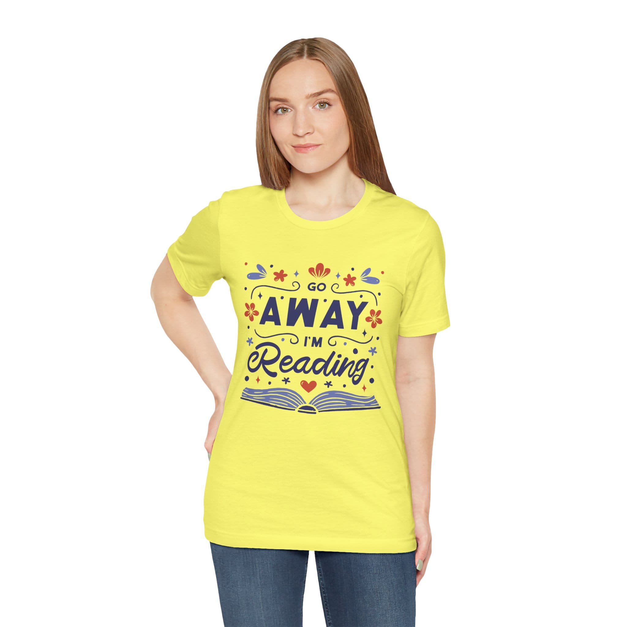 T-Shirt Go Away I'm Reading Funny Book Shirt