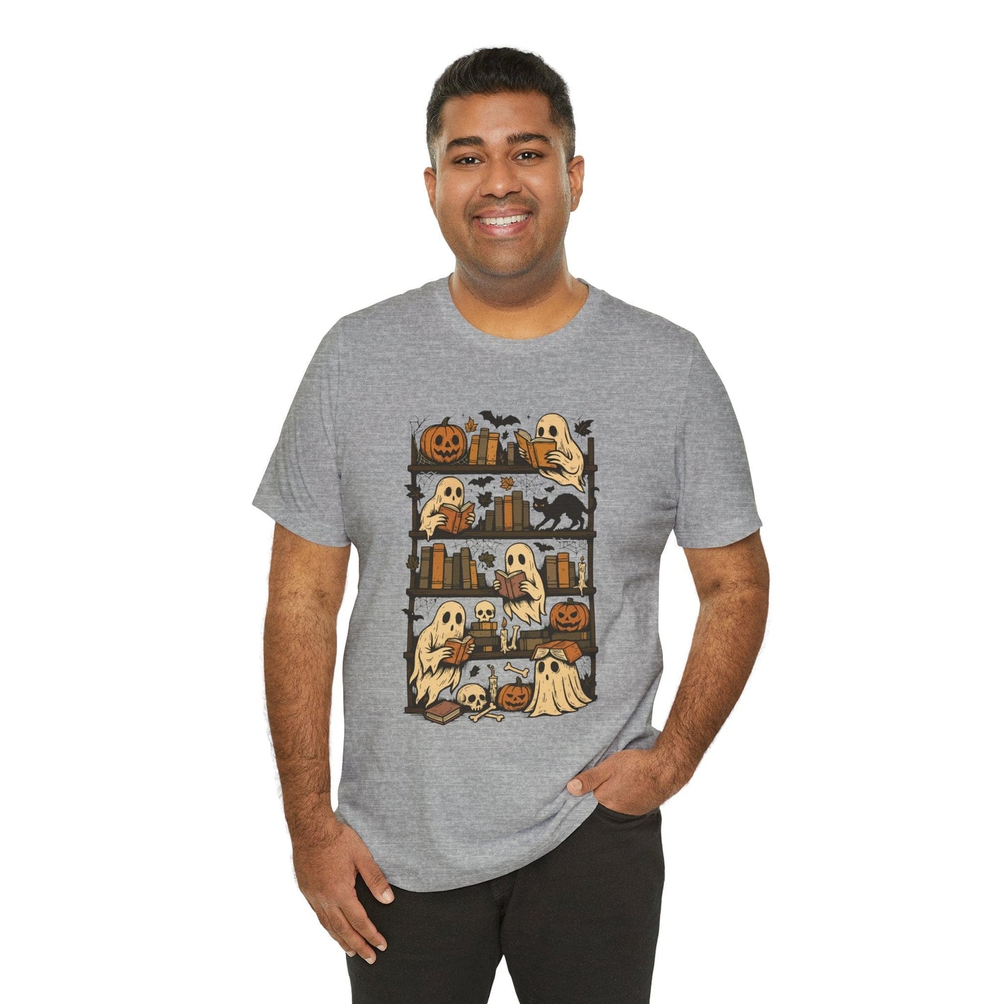 T-Shirt Halloween Bookshelf Shirt