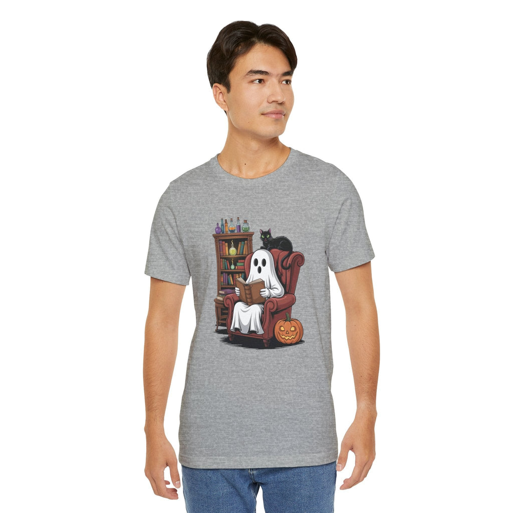 T-Shirt Halloween Ghost Reading Shirt