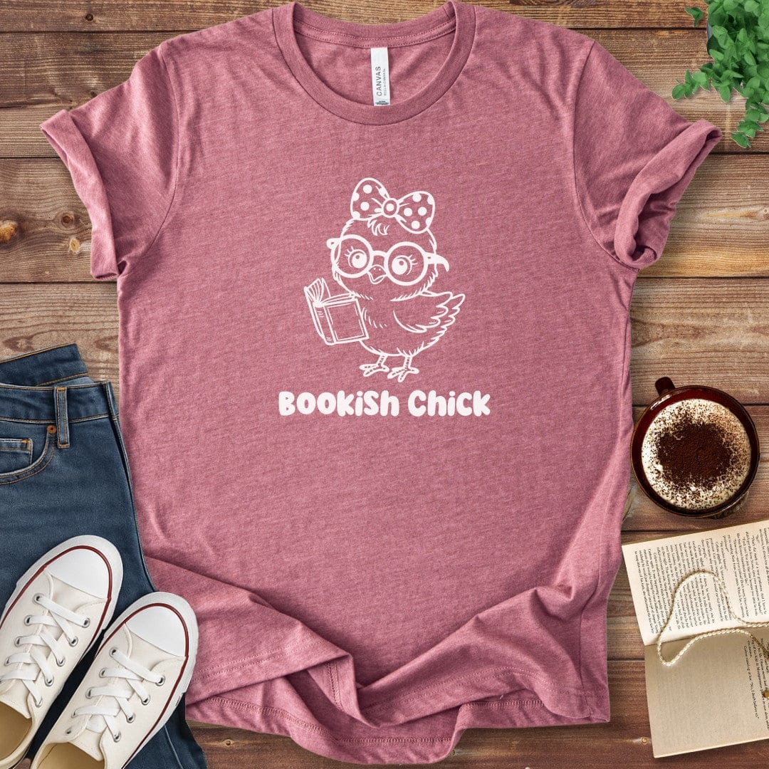 T-Shirt Heather Mauve / S Bookish Chick Shirt