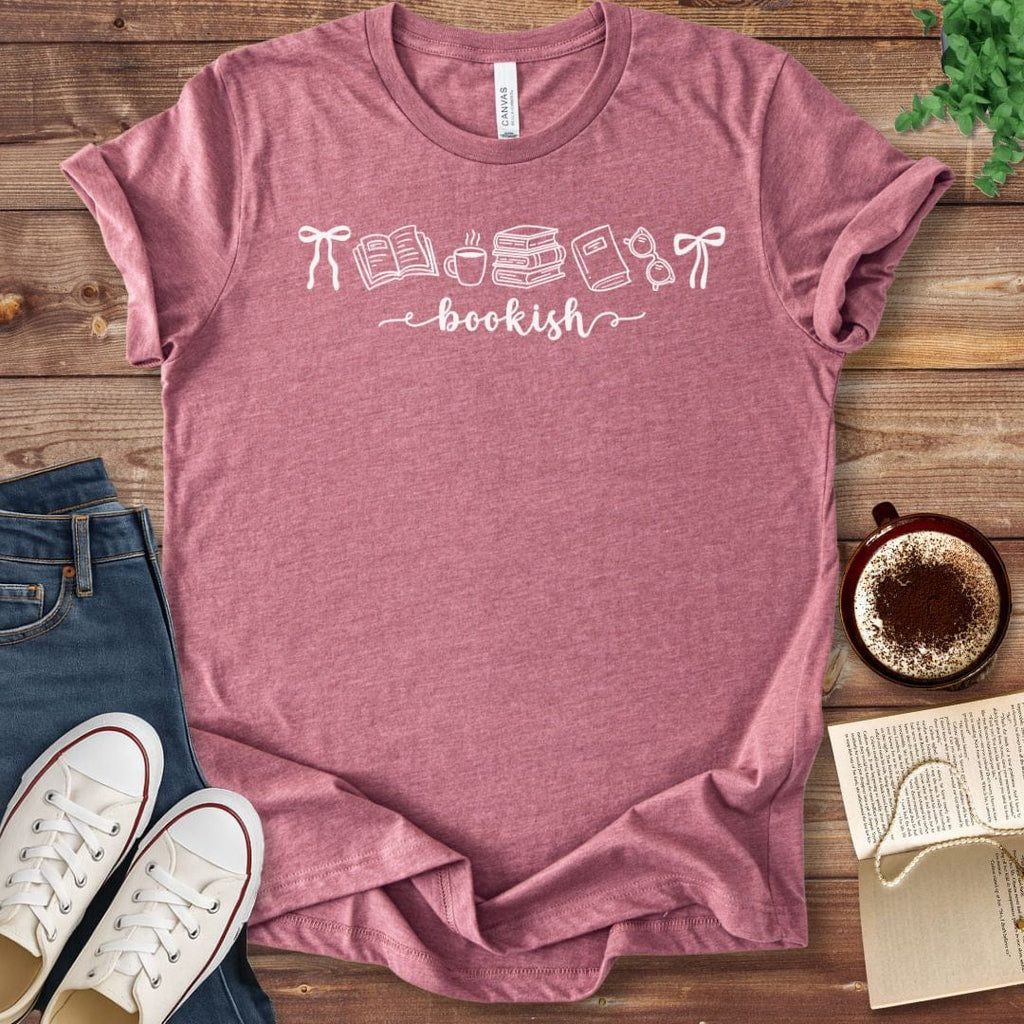 T-Shirt Heather Mauve / S Bookish Doodle T-shirt