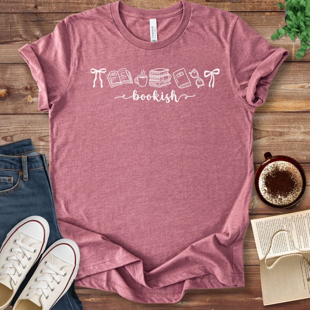 T-Shirt Heather Mauve / S Bookish Doodle T-shirt