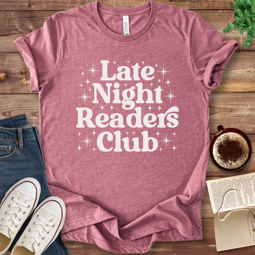 T-Shirt Heather Mauve / S Late Night Readers Club T-Shirt