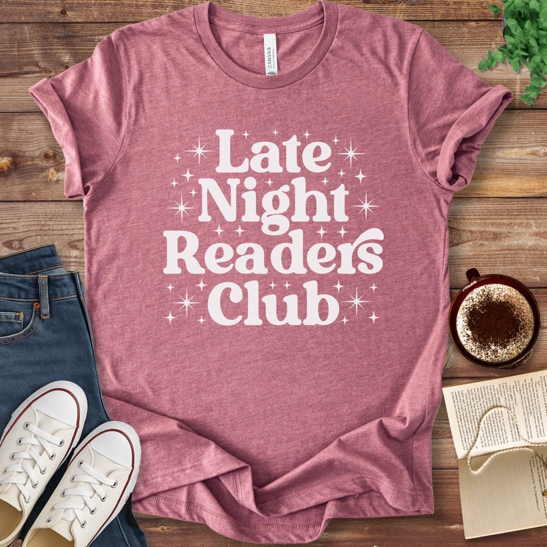 T-Shirt Heather Mauve / S Late Night Readers Club T-Shirt