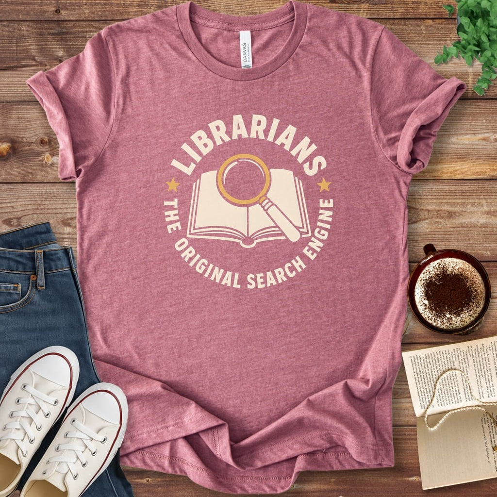 T-Shirt Heather Mauve / S Librarians The Original Search Engine T-Shirt