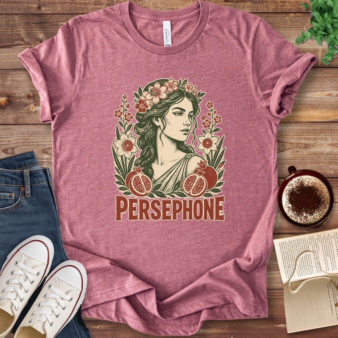 T-Shirt Heather Mauve / S Persephone Goddess of Spring T-Shirt