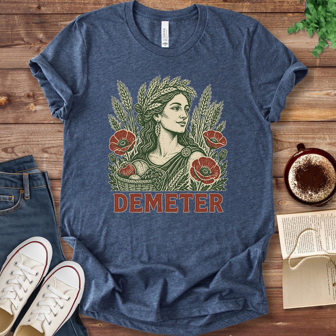 T-Shirt Heather Navy / S Demeter Goddess of the Harvest T-Shirt