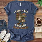 T-Shirt Heather Navy / S I Came I Saw I Bought More Books Goblin T-Shirt
