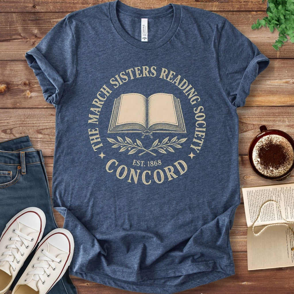 T-Shirt Heather Navy / S March Sisters Reading Society T-Shirt