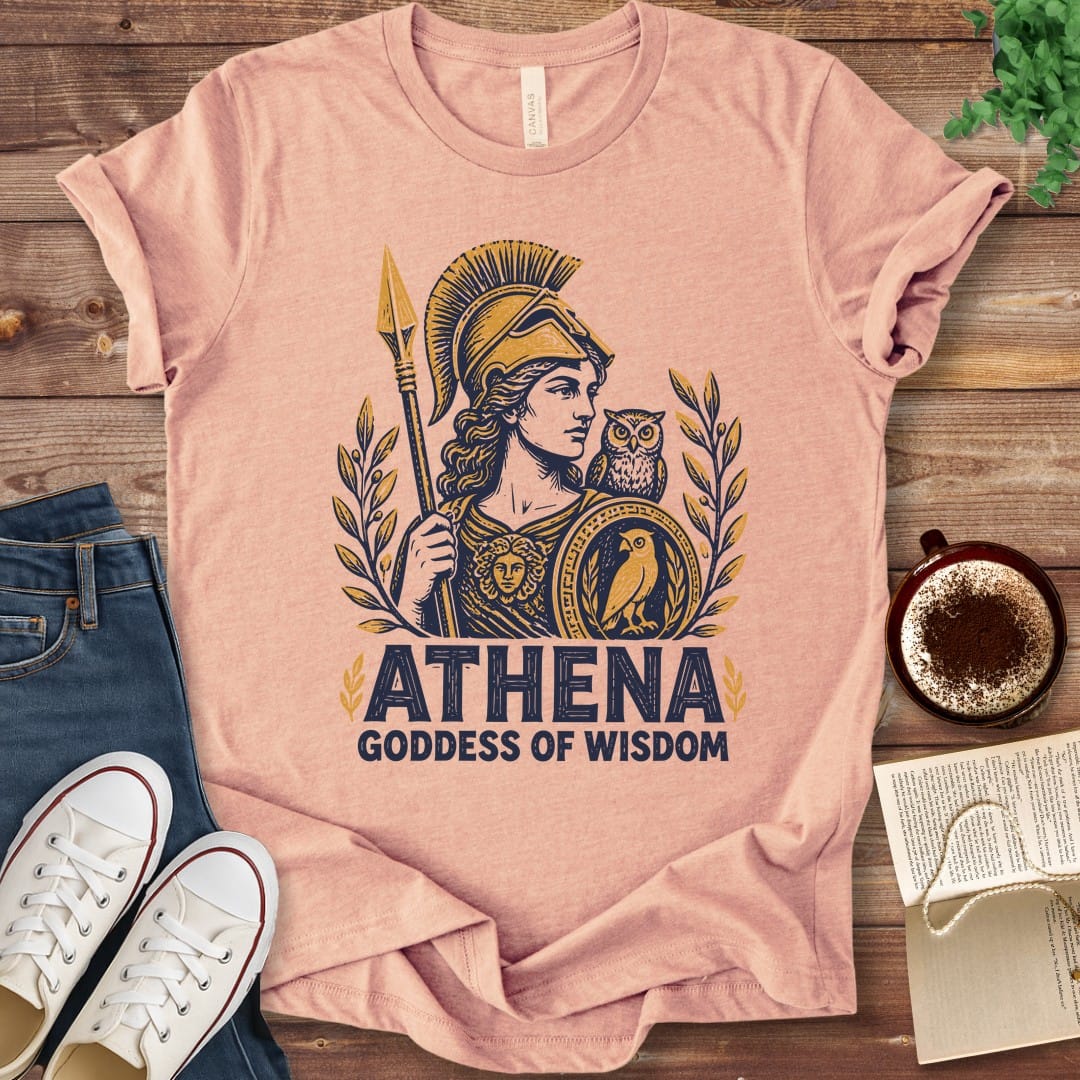 T-Shirt Heather Peach / S Athena Goddess of Wisdom T-Shirt