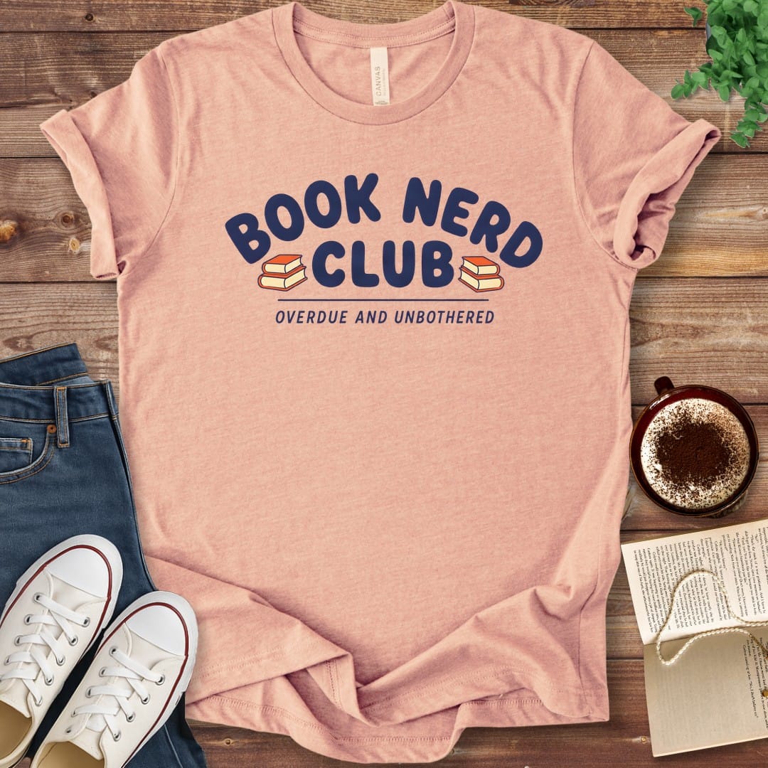 T-Shirt Heather Peach / S Book Nerd Club T-Shirt