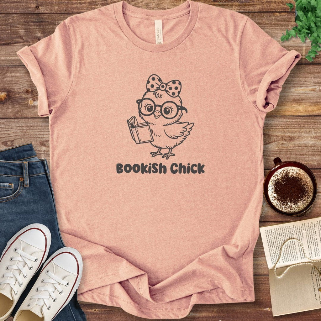 T-Shirt Heather Peach / S Bookish Chick Shirt
