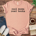 T-Shirt Heather Peach / S Cool Moms Read Books T-shirt