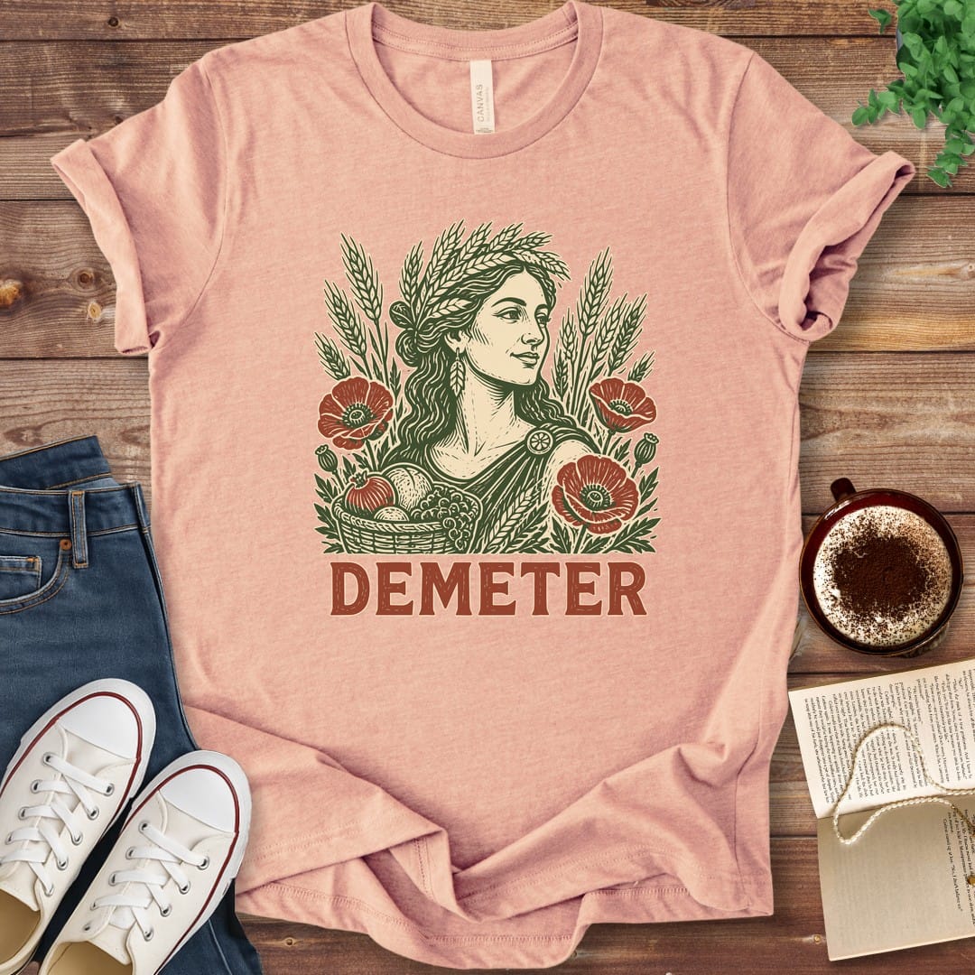 T-Shirt Heather Peach / S Demeter Goddess of the Harvest T-Shirt