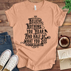 T-Shirt Heather Peach / S Edgar Allan Poe T-Shirt with Quote