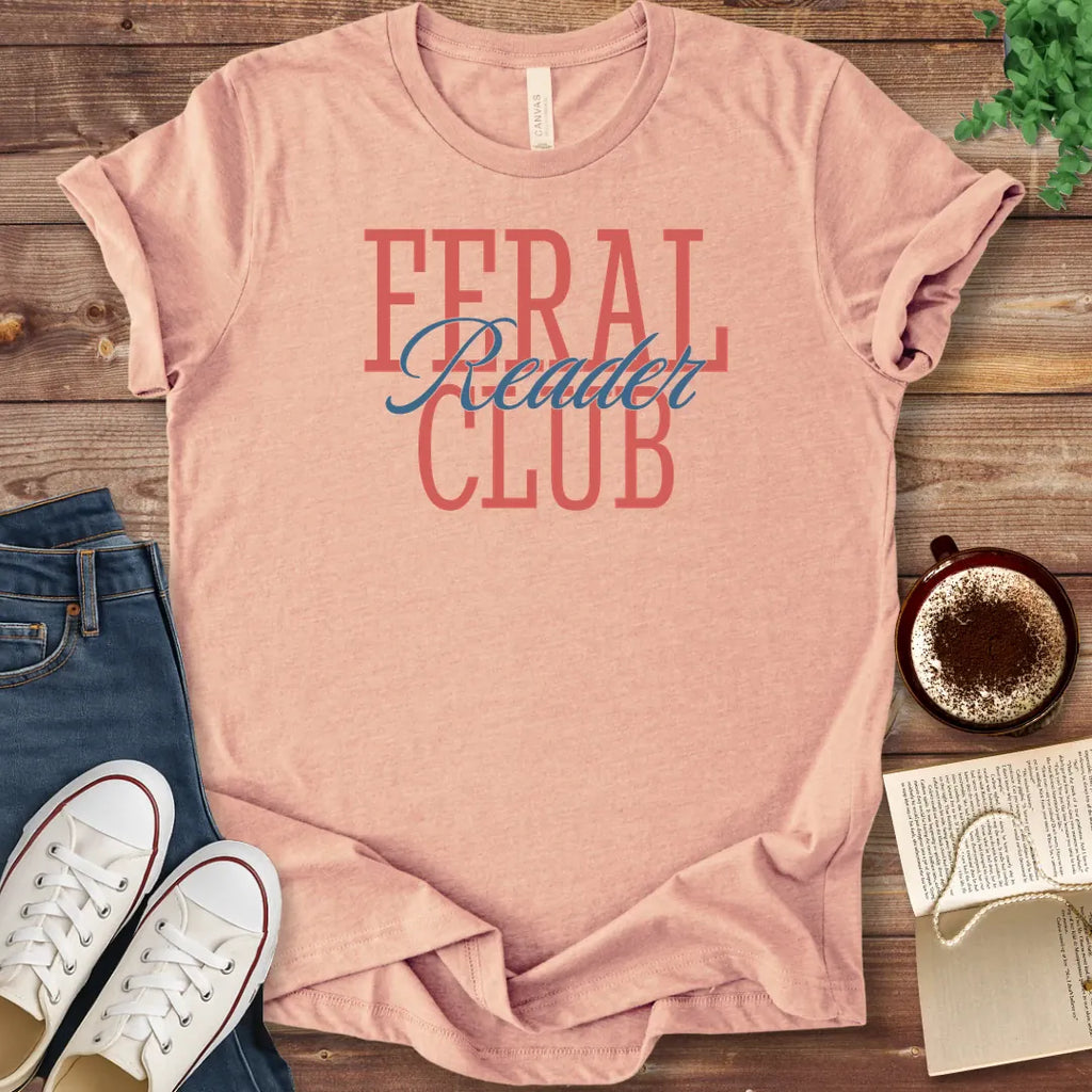 T-Shirt Heather Peach / S Feral Reader Club T-Shirt