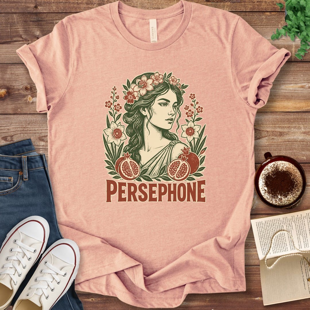 T-Shirt Heather Peach / S Persephone Goddess of Spring T-Shirt